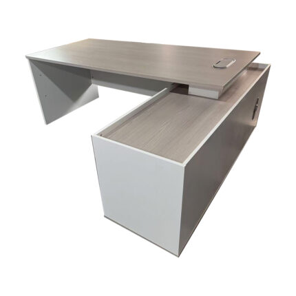 Professional reversible work corner desk Armadi pakoworld sonoma-white 180x80x75cm