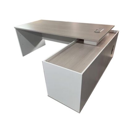 Professional reversible work corner desk Armadi pakoworld sonoma-white 160x80x75cm