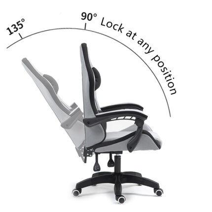 Gaming office chair Gline pakoworld black-gray fabric black pp 60x59x118cm