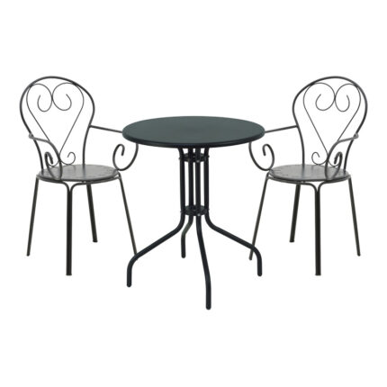Vergo-Monasty pakoworld dining set 3pcs metal in black shade