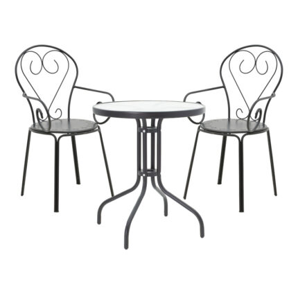 Watson-Monasty pakoworld dining set 3pcs metal in black shade