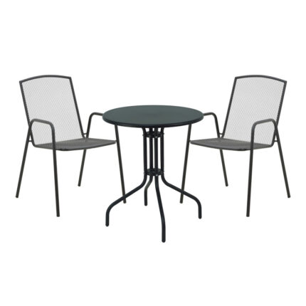 Vergo-Pomedon pakoworld dining set 3pcs metal in black shade