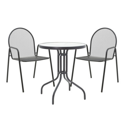 Watson-Tarete pakoworld dining set 3pcs metal in black shade