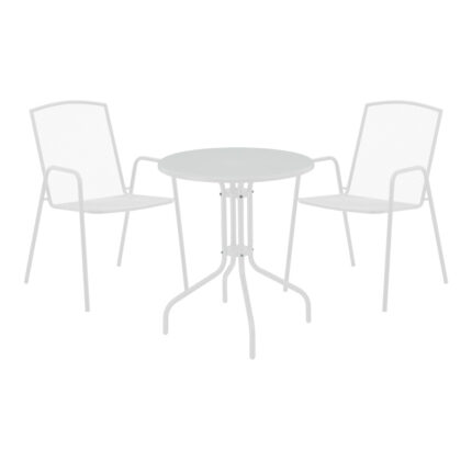 Vergo-Pomedon pakoworld dining set 3pcs metal in white shade