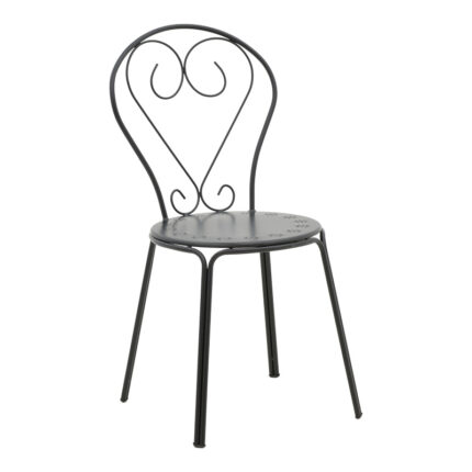 Vergo-Chari pakoworld dining set 3pcs metal in black shade