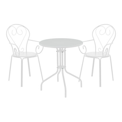 Monasty-Vergo pakoworld dining set 3pcs metal in white shade