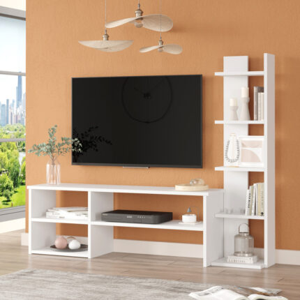 Perla pakoworld living room set in white 120x29.5x41.8cm