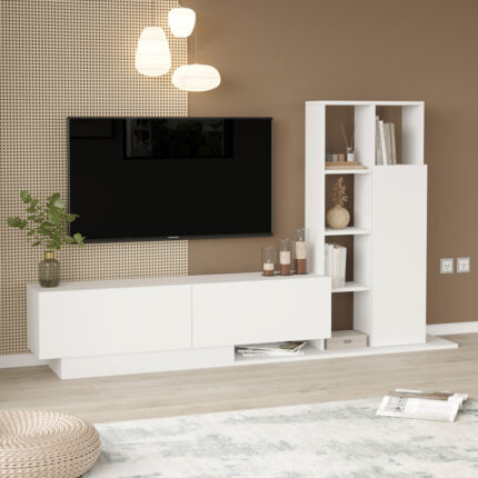 Damon pakoworld living room set in white 211.2x29.5x123.6cm