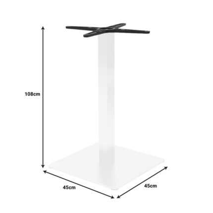Table base bar Stofan pakowolrd metal white-black 45x45x108cm