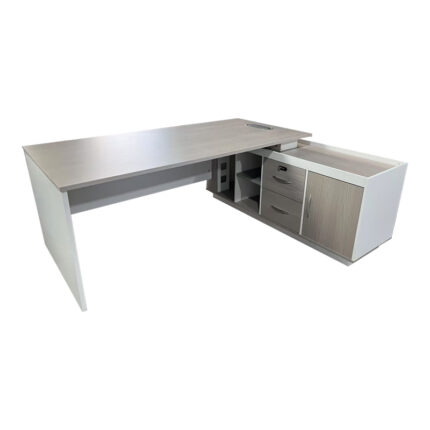 Professional reversible work corner desk Armadi pakoworld sonoma-white 200x90x75cm
