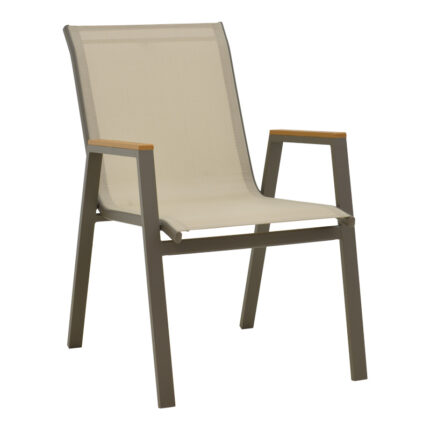 Kliton-Azelie dining table set of 7 pakoworld in champagne color 150x80x74cm
