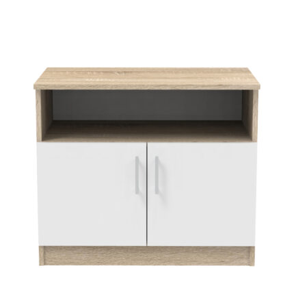 Galdow pakoworld low cabinet in sonoma-white color 80x45x60cm