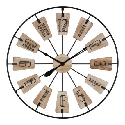 Wall clock Fepo Inart metal in black shade 80x3x80cm