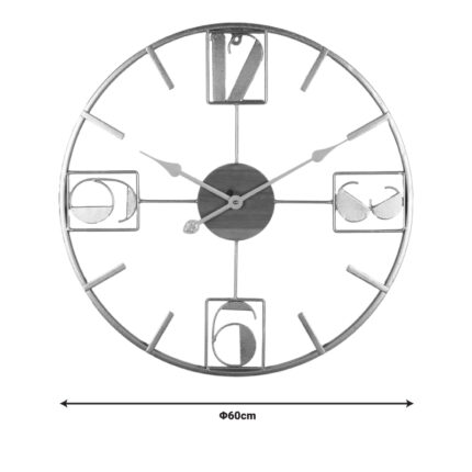 Wall clock Karf Inart metal in gold color 60x3x60cm