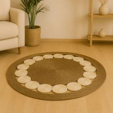 Carpet Opronzo Inart natural rope D120x2cm