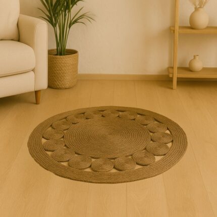 Carpet Lopzerc Inart natural rope D80x2cm