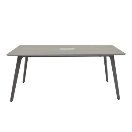 Meeting table professional Denith pakoworld dark grey-walnut 180x100x75cm