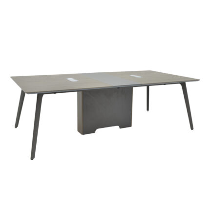 Meeting table professional Denith pakoworld dark grey-walnut 240x120x75cm