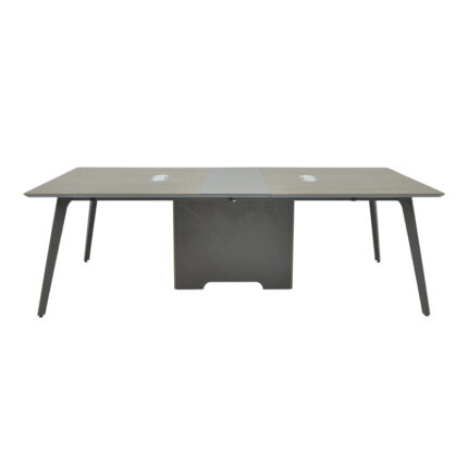 Meeting table professional Denith pakoworld dark grey-walnut 240x120x75cm