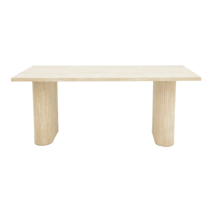 Table Loozir pakoworld mdf in white travertine color 180x90x75cm