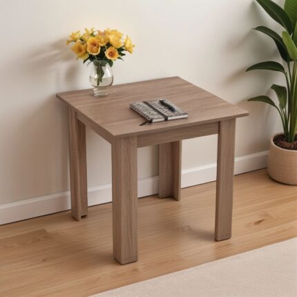 Table Manka I pakoworld in sonoma truffle color 80x80x77cm