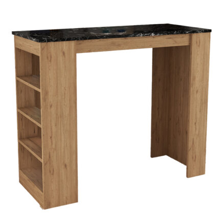 Birma pakoworld bar table in oak shade with marble look 120x51.5x102cm
