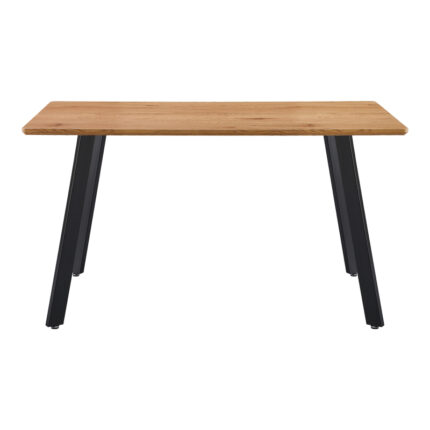 Dining table Toafel pakoworld MDF in natural color with black metal legs 140x80x75cm