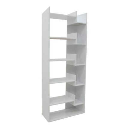 Bookcase Naya pakoworld in white color 72x30x182.5cm