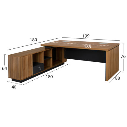 Professional Office with reversible angle Supreme 160x160x75cm HM2348