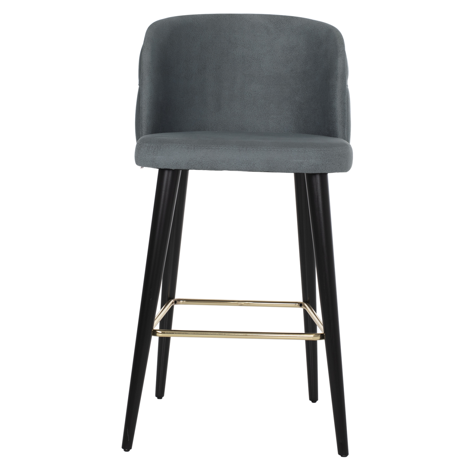 BAR STOOL MARCELLO PROFESSIONAL NUBUCK-TYPE GREY WOODEN
