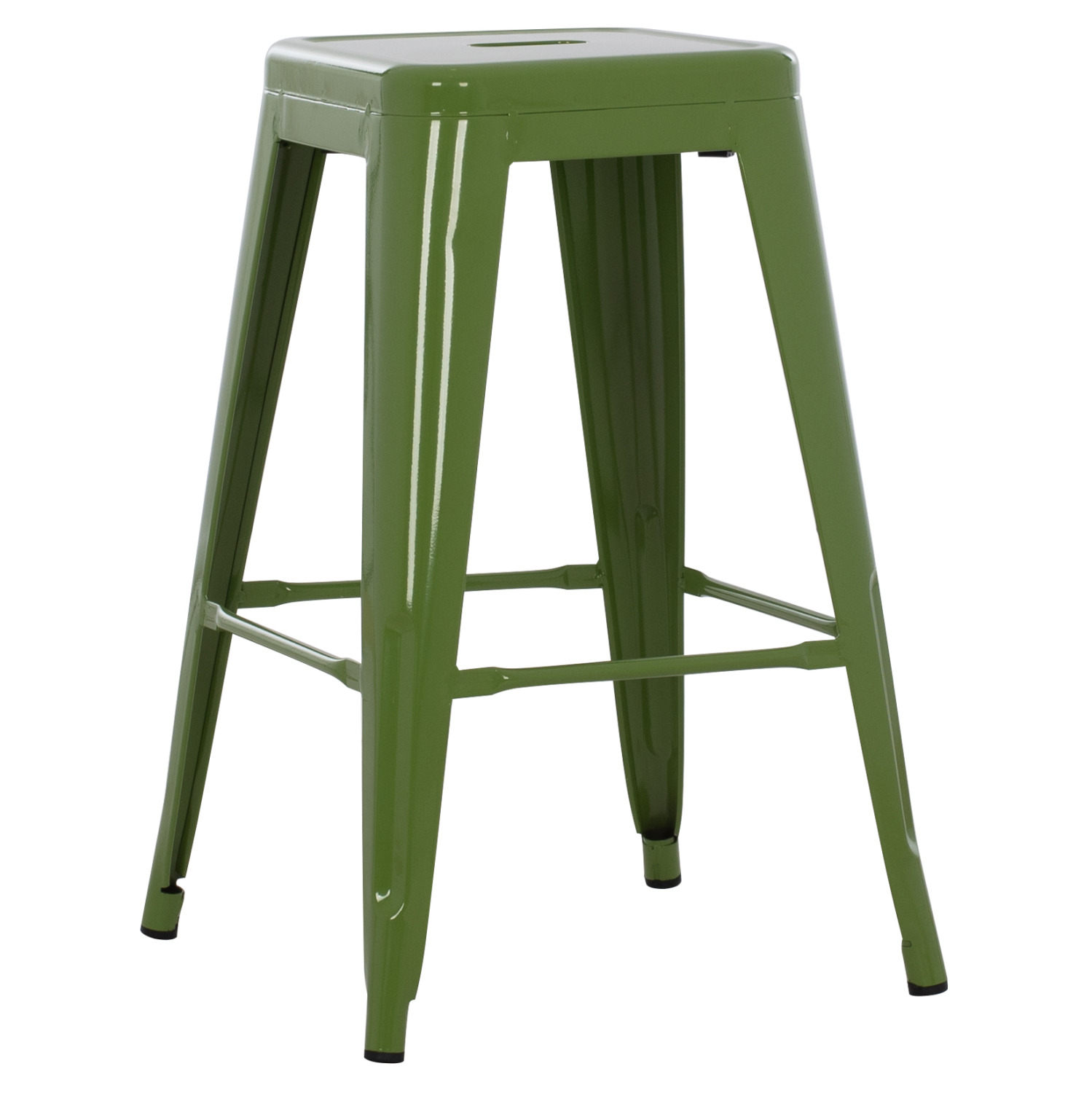 BAR STOOL MEDIUM HEIGHT MELITA-PRO METAL IN LIGHT OLIVE
