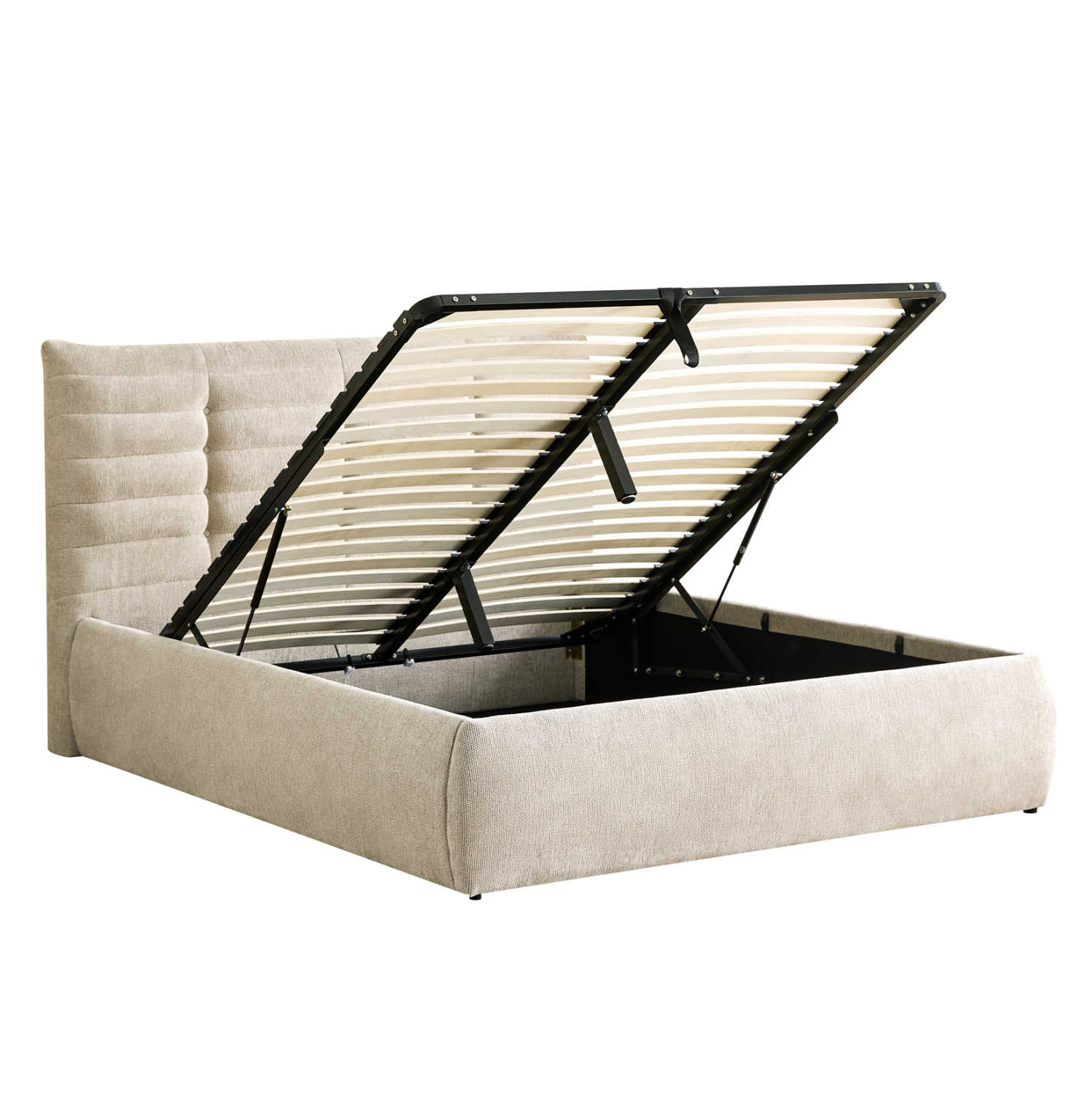 SABBATICAL MARIPOSA M TC　 Light Beige DOUBLE BED SANDRA HM732.03 BEIGE FABRIC & STORAGE SPACE--FOR